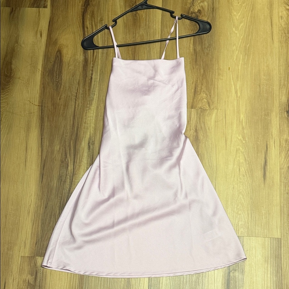 Elegant Pink Spaghetti Slip Dress